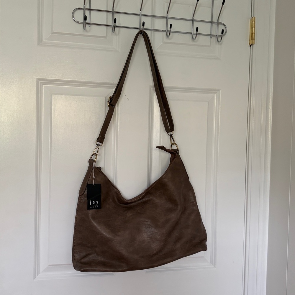 NWT Joy Susan Brown Hobo Bag